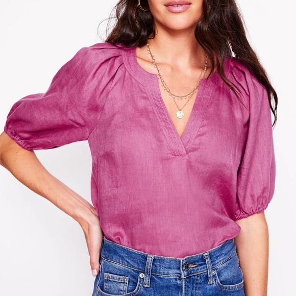 Boden Brooke Linen Top - Picture 2 of 9